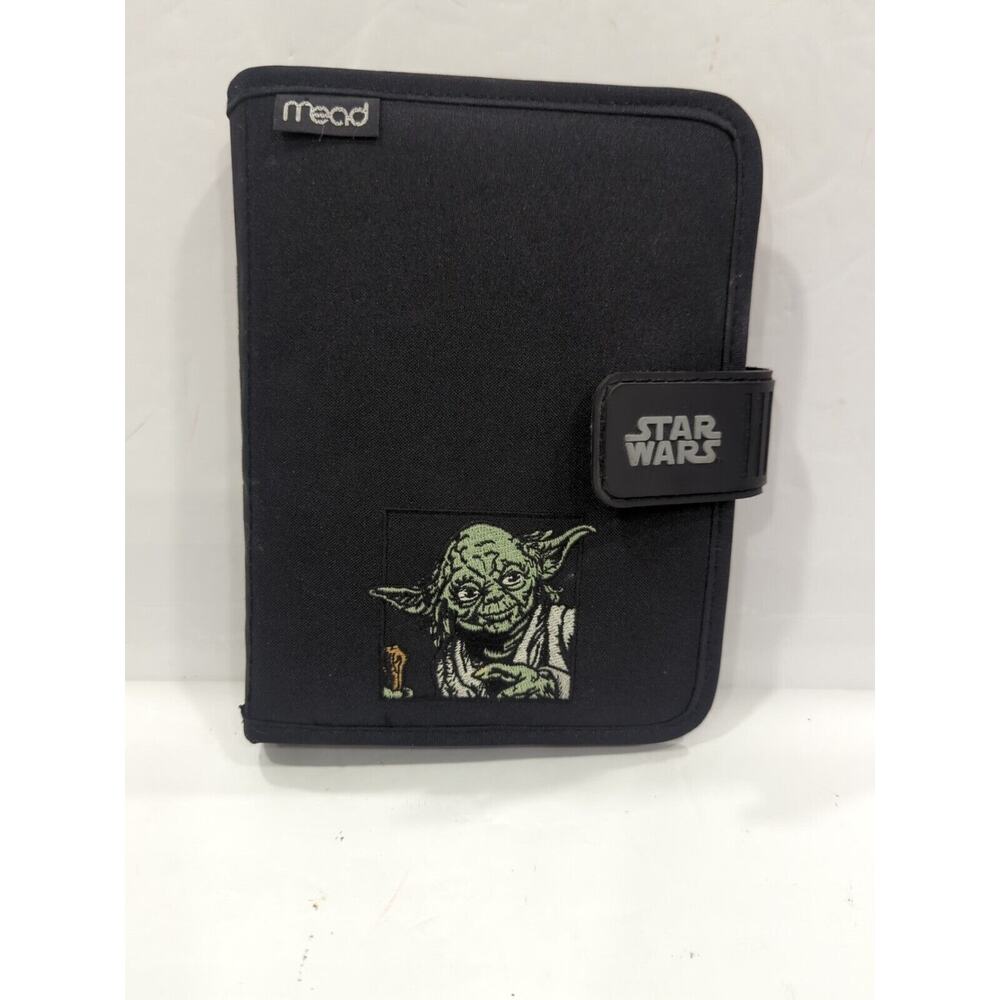 1996 Star Wars Lucas Film Mead Student Day Planner Yoda Black Vintage